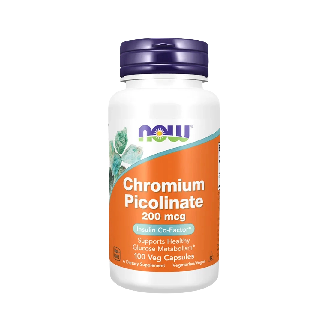 suplemento de picolinato de cromo now foods 200 mcg 100 capsulas