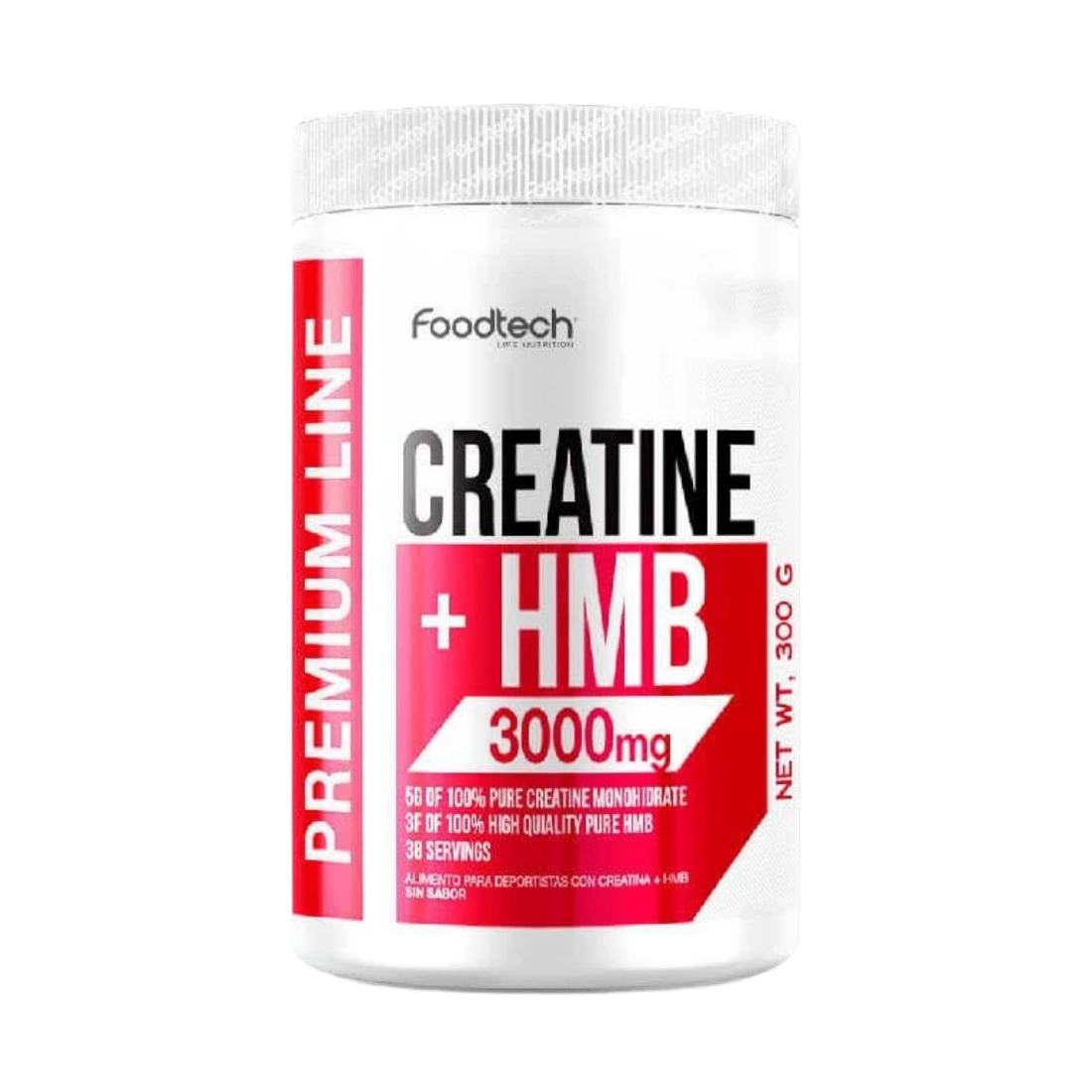creatina hmb foodtech 300 g sin sabor