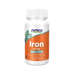 Hierro 18 mg Now Foods Ferrochel 120 cápsulas vegetales