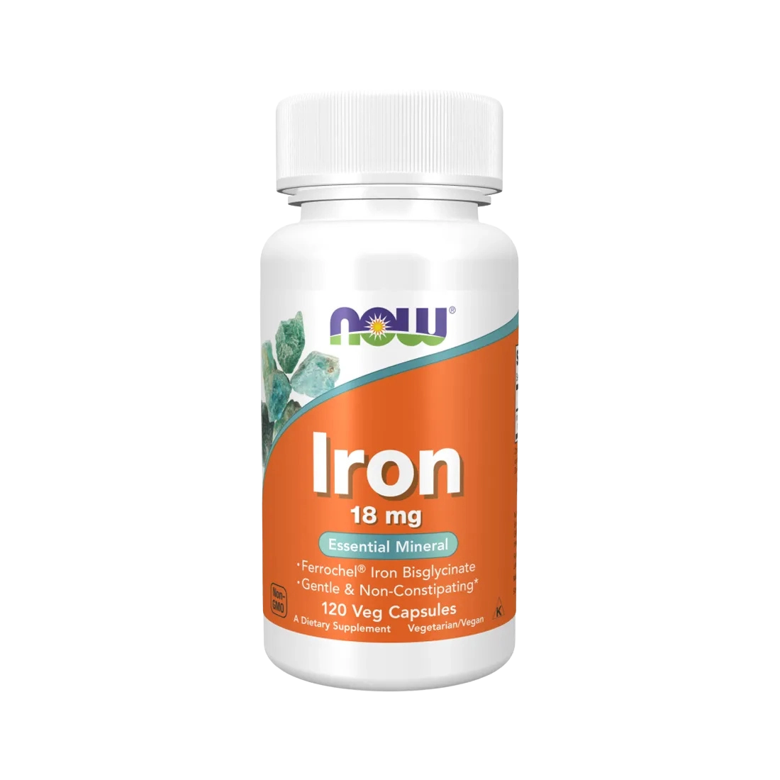 Hierro 18 mg Now Foods Ferrochel 120 cápsulas vegetales