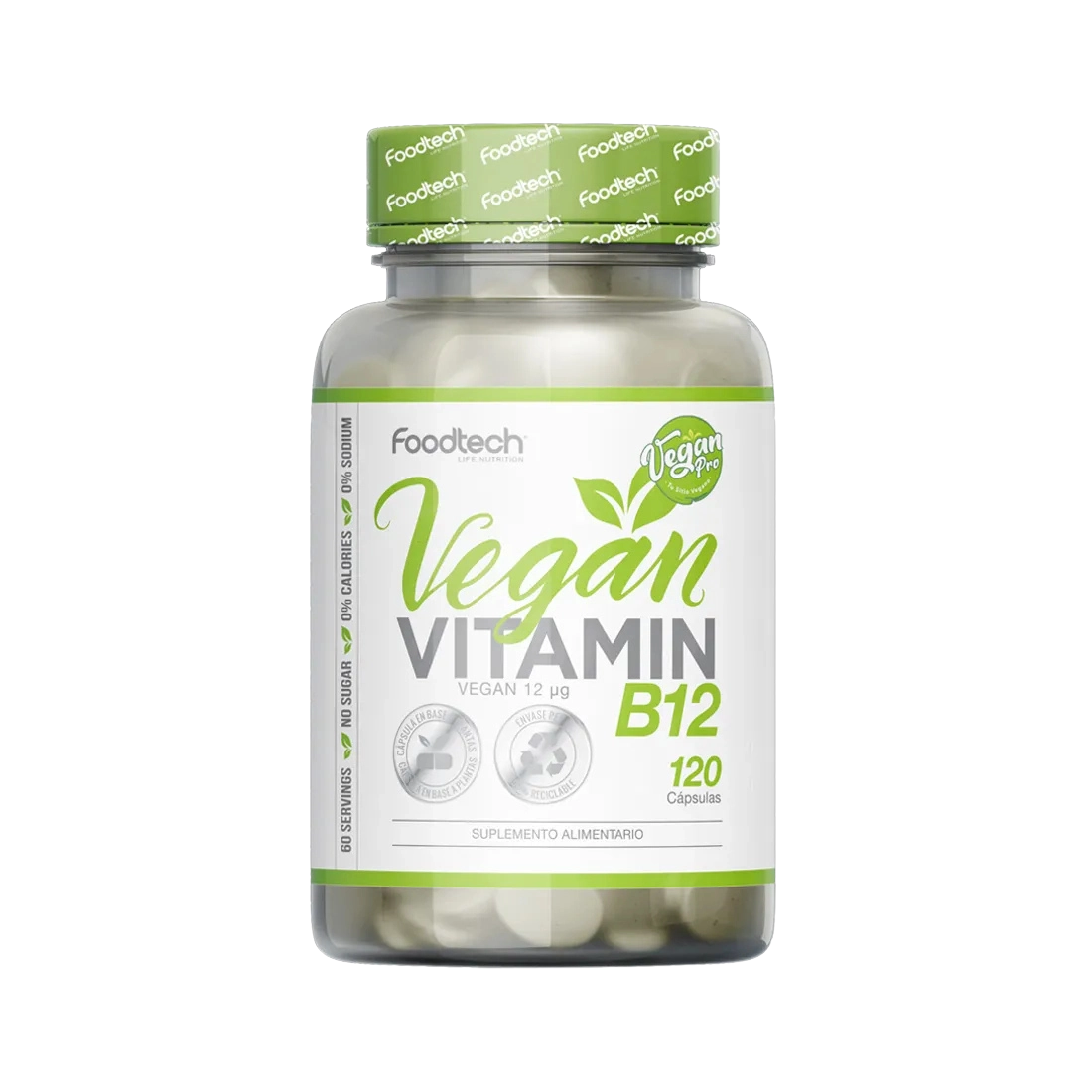 vitamina b12 vegana foodtech 120 caps
