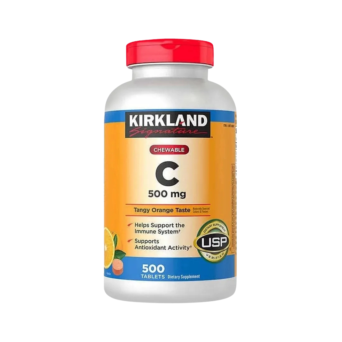 vitamina c kirkland 500 mg 500 tabletas masticables sabor naranja