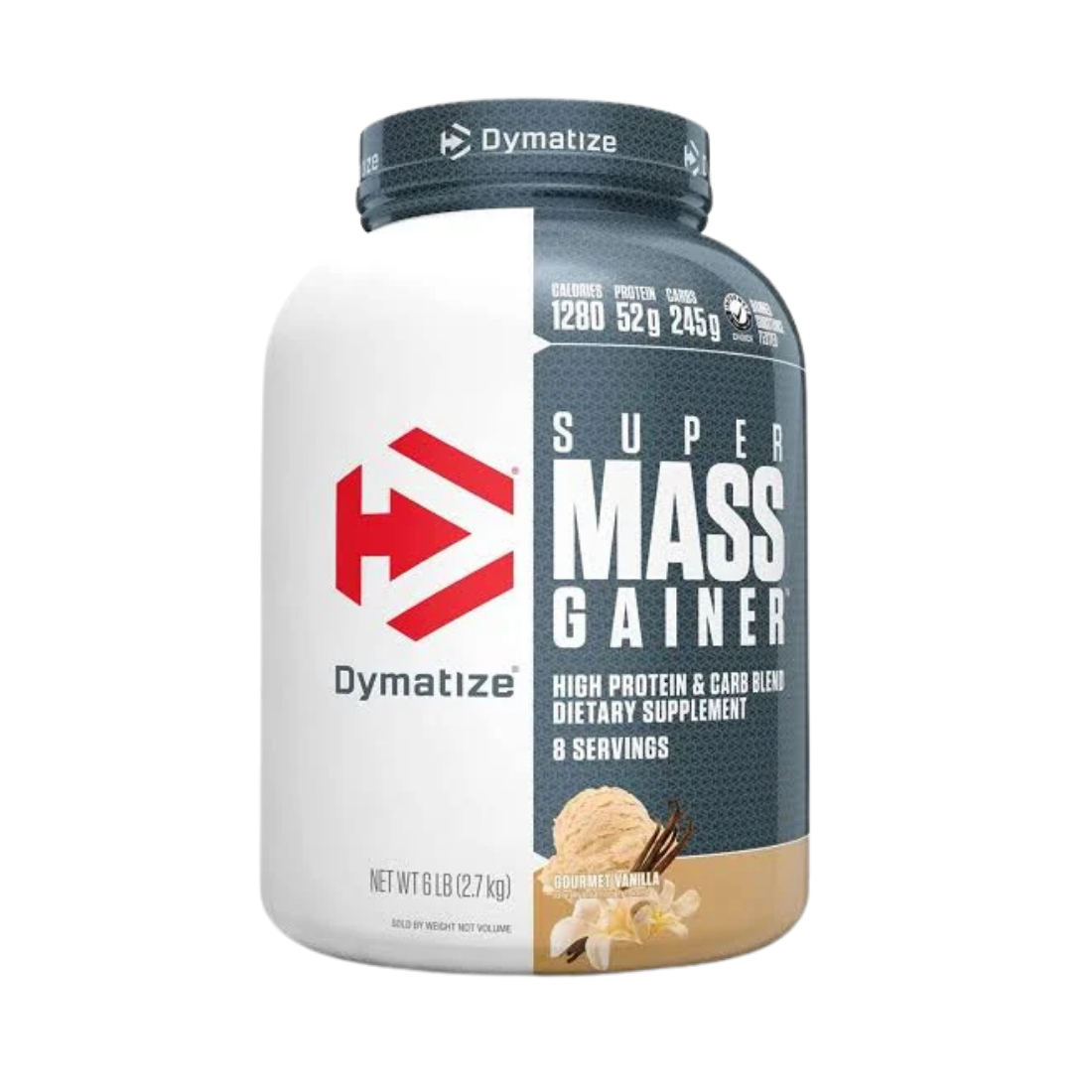 Super Mass Gainer 6 lb Dymatize fórmula en polvo para Volumen Deportivo