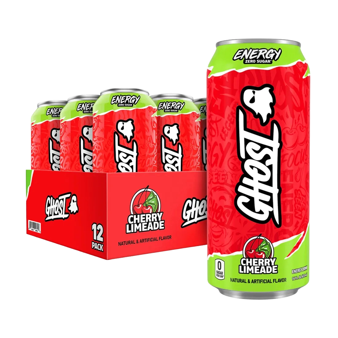 Ghost Energy Zero Sugar Cherry Limeade caja 12 unidades