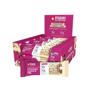 Caja de barras proteicas Creamy Core 12 unidades Maxi Nutrition