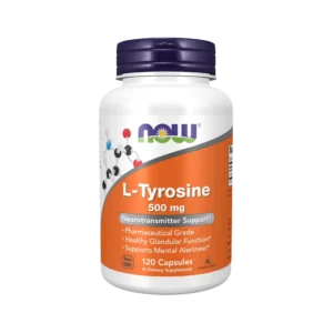 L tirosina now foods 500 mg 120 cápsulas suplemento