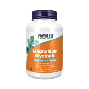 glicinato de magnesio 180 tabletas now foods