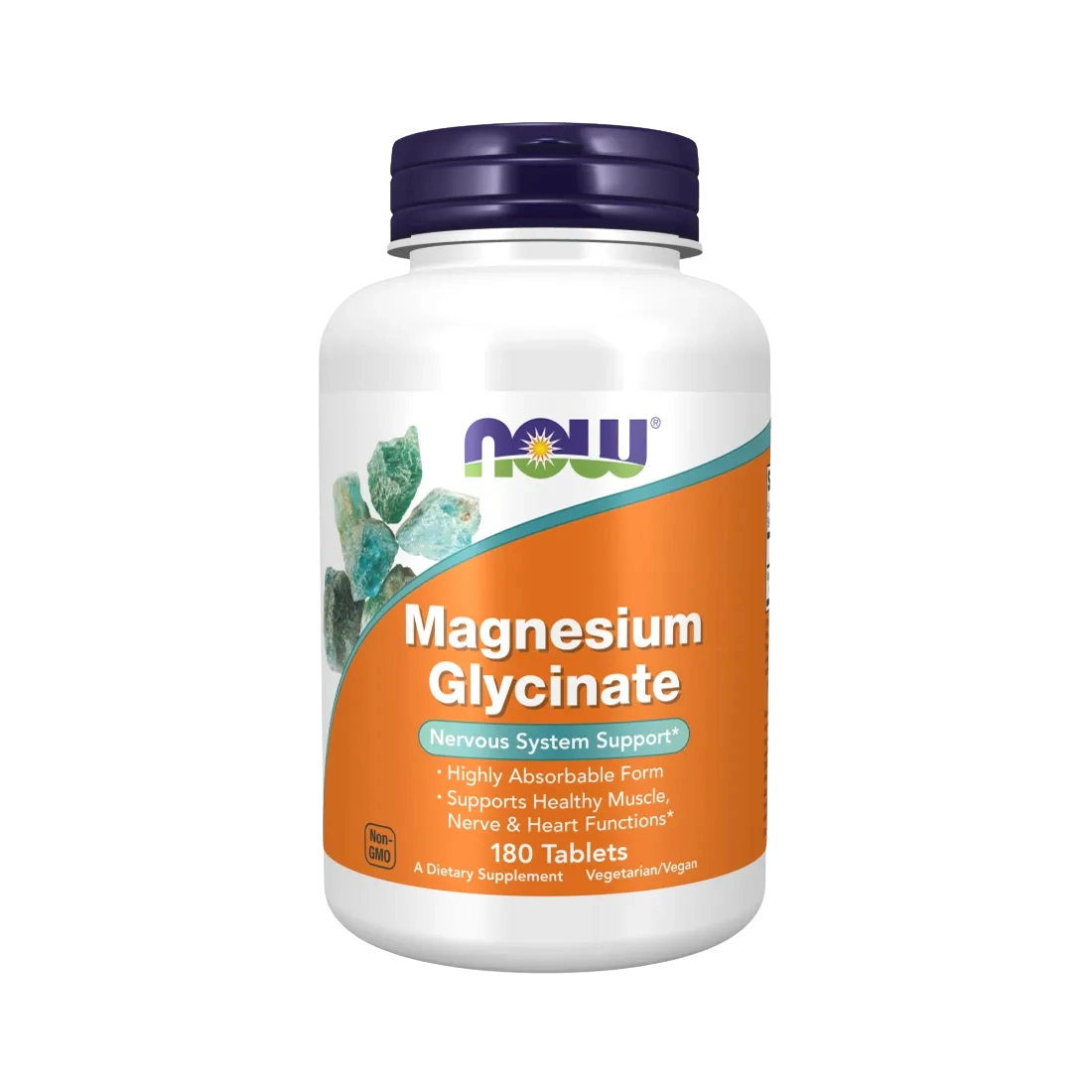 glicinato de magnesio 180 tabletas now foods