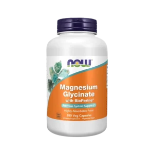 glicinato de magnesio con BioPerine 180 cápsulas NOW Foods
