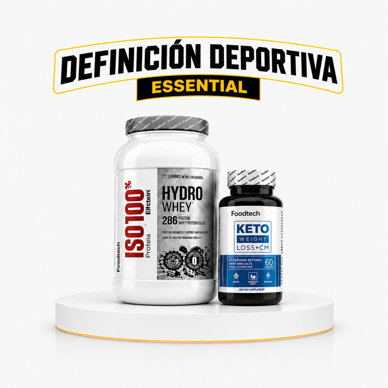 Pack Definición Deportiva Essential Bee Fitness con Iso100% Hydro Whey y Keto Weight Loss Foodtech