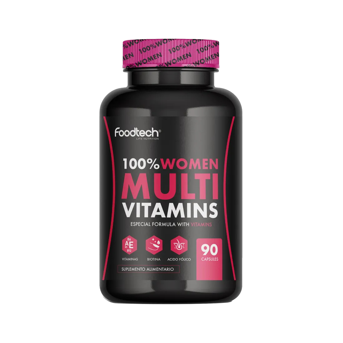 multivitaminico foodtech 90 caps producto original