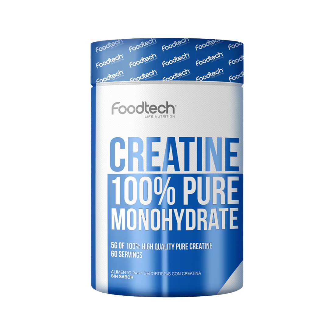 creatina Foodtech Creatine 100 Pure Monohydrate formatos 60 servicios 1 kg y 30 sachets