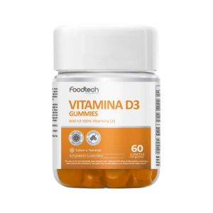 vitamina d gummies Foodtech 60 unidades Naranja producto original