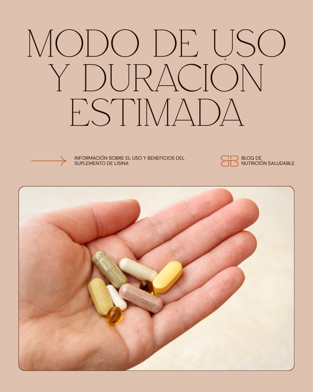Ficha técnica modo de uso y duración estimada de lisina