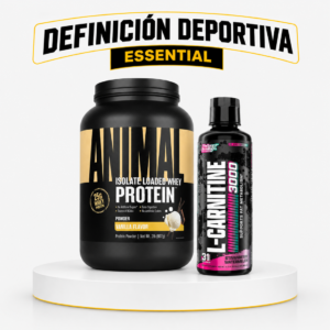 Pack Definición Deportiva Essential ISO con Animal Whey y Nutrex L-Carnitine 3000