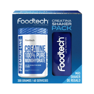 Pack Creatina Foodtech 300 g con shaker 750 cc